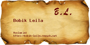 Bobik Leila névjegykártya